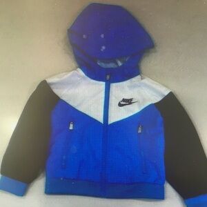 Nike Blue and Black Hooded Jacket